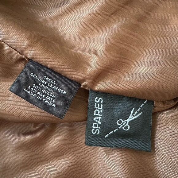 Roundtree & Yorke Mens XL Brown Genuine Leather Blazer Jacket Vintage Workwear - Picture 16 of 16